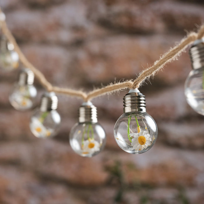 10 Daisy Micro Battery Festoon Lights