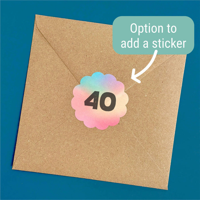 40th Birthday or Anniversary Milestone Bible Verse Christian Card