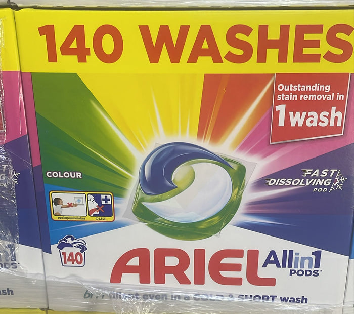 Ariel All In One Colour Pods, 70 Wash Capsules, Fast Dissolving Pods - Outstanding Stain Removal In 1 Wash - Shoppers-kart.com