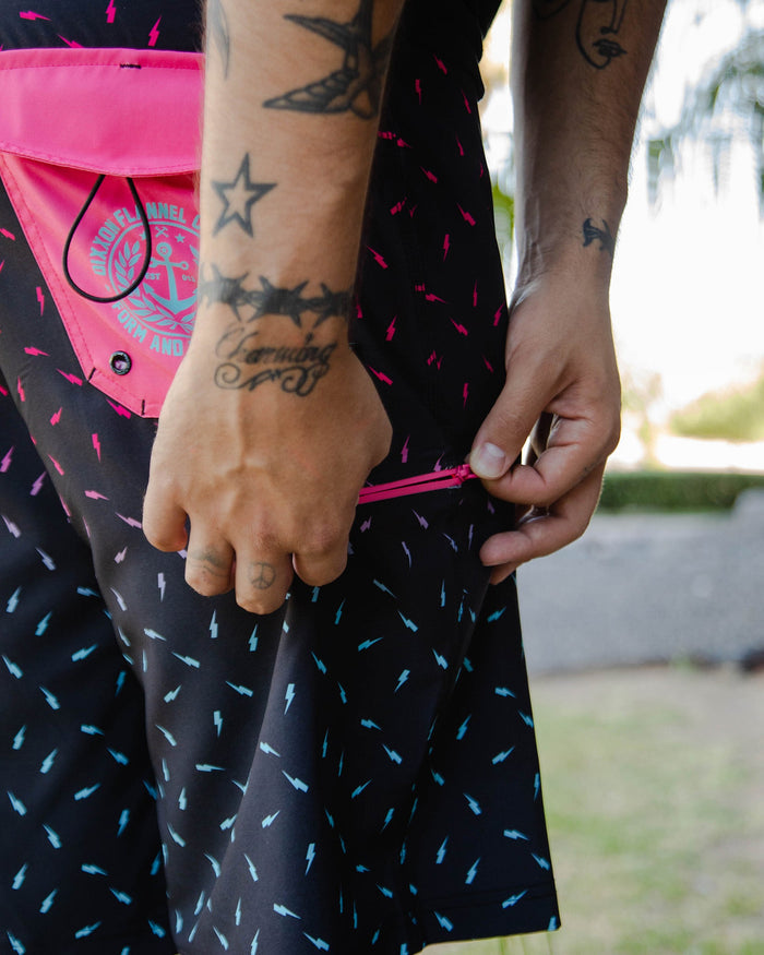 Bolt Boardshorts - Pink & Teal