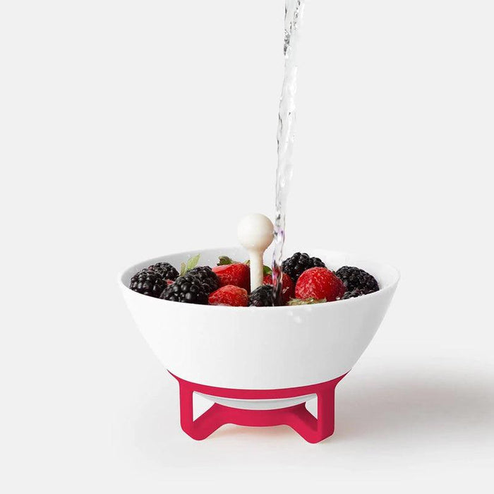 Bramble Rinse And Carry 3 - In - 1 Red Berry Basket - Waha Lifestyle