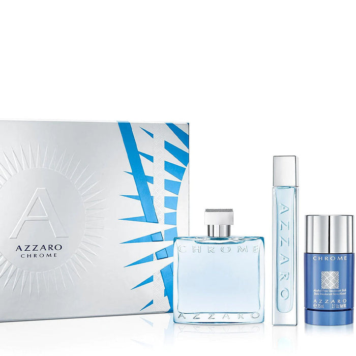 Chrome by Azzaro for Men 3.4 oz EDT Gift Set - Perfumes Los Angeles