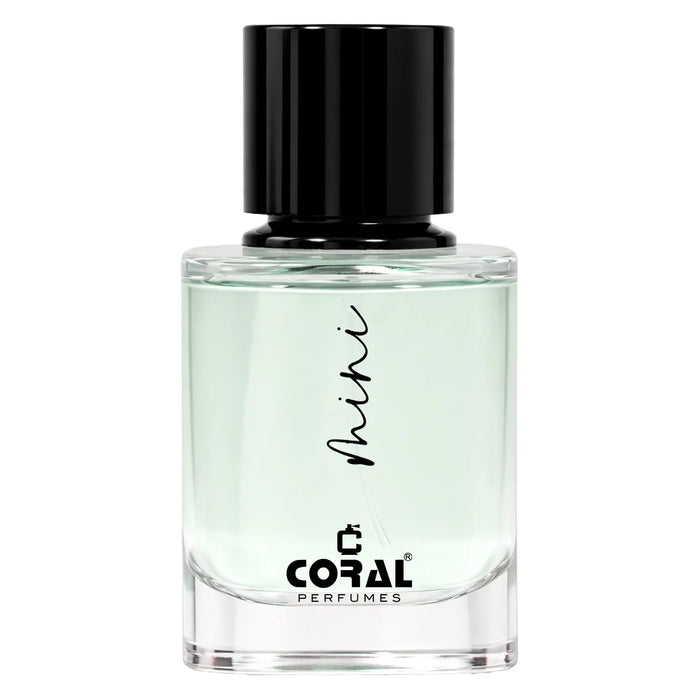 Mini green bottle of Bin Kamal Perfumes Coral Mini Green unisex Eau De Parfum 50ml, featuring a sleek design and vibrant color.