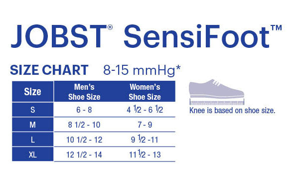 JOBST® Sensifoot Knee Length Socks 8-15mmHg