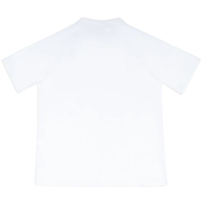 men's shell white french terry polo