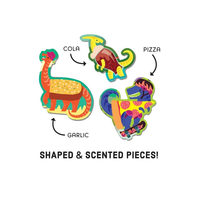 Mudpuppy Scratch & Sniff 60 Piece Puzzle: Pizzasaurus