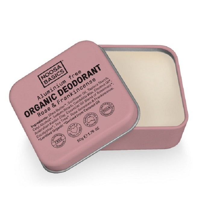 Noosa Basics Deodorant Tin - Rose & Frankincense 50g - L'Organic