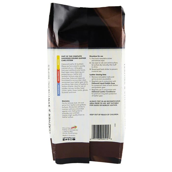 Oakwood Leather & Synthetic Wipes