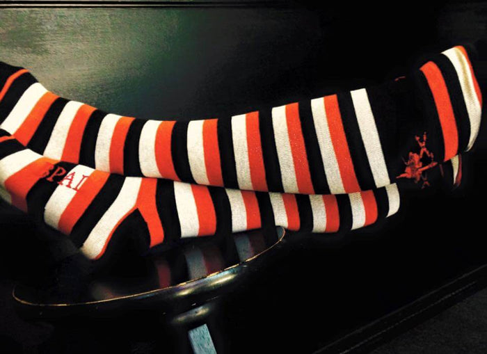 Orange, Black & White Socks!