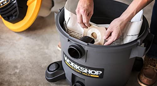 Proteam, Workshop Wet Dry Vacuum Bags Fine Dust Collection Shop Vacuum Bags, 12-Gallon To 16-Gallon, 2 bags, Part WS32200F