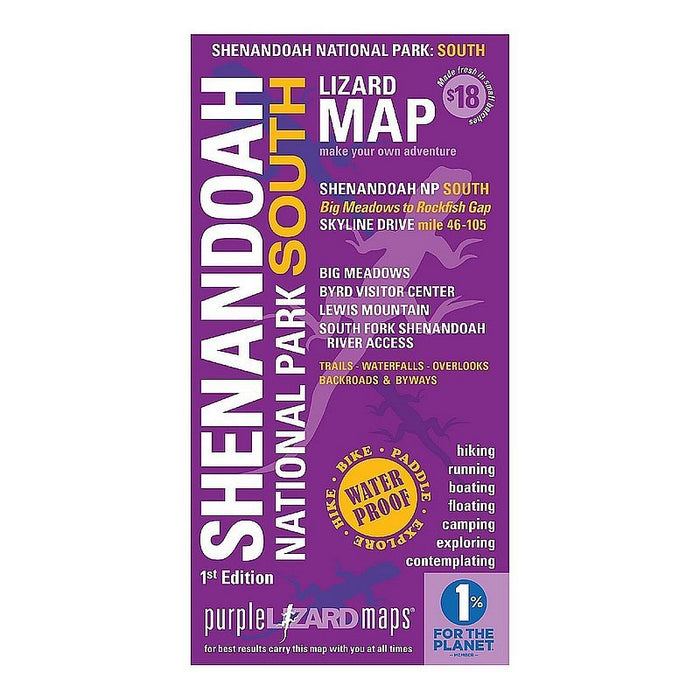 Purple Lizard Maps - Shenandoah National Park South
