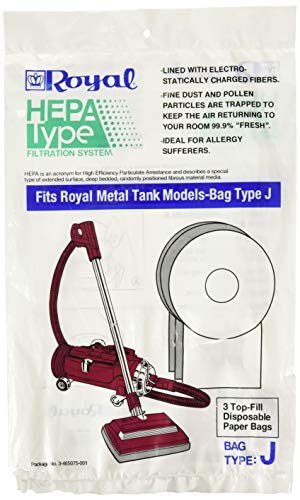 Royal Dirt Devil Paper Bag, Style J Hepa (Pack of 3) Part 3465075001