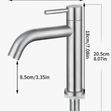 Single cold water wash hand basin tap faucet for bathroom