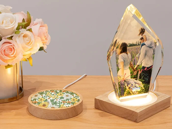 Sublimation Blank LED Light Base with Glass Sheet (Square)