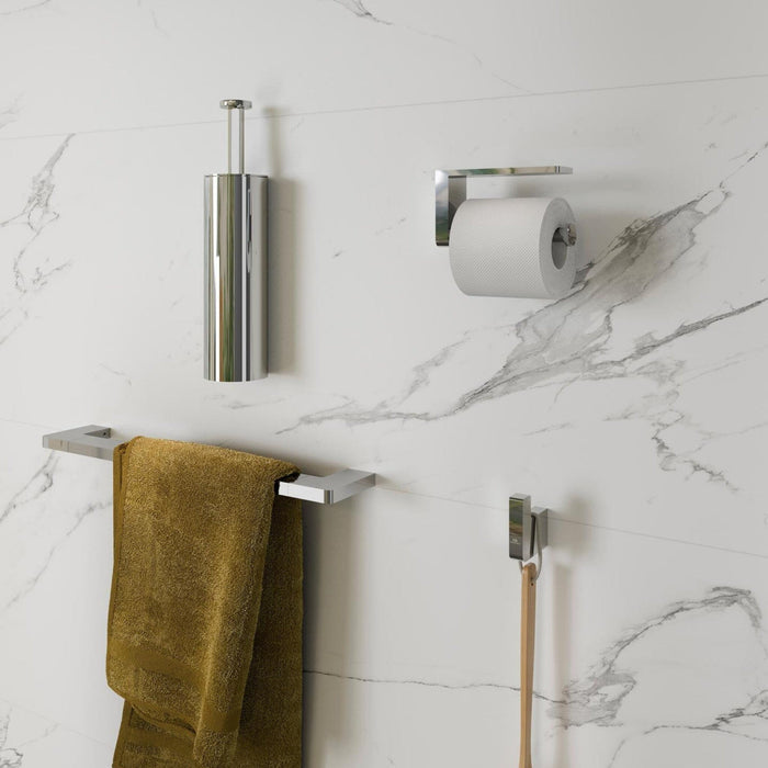 URBAN C Toilet Roll Holder With Cover - Chrome Bathroom Accessories Noken by Porcelanosa