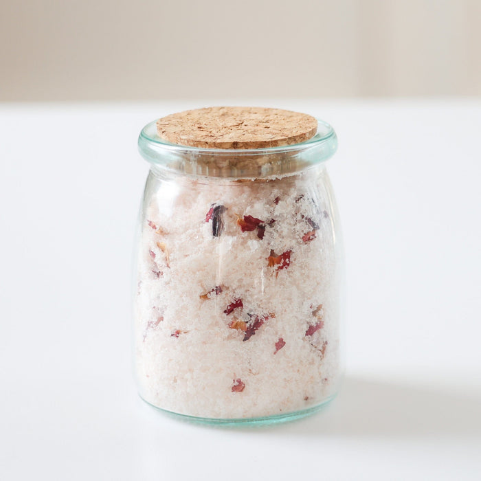 rose scented relaxing bath salts