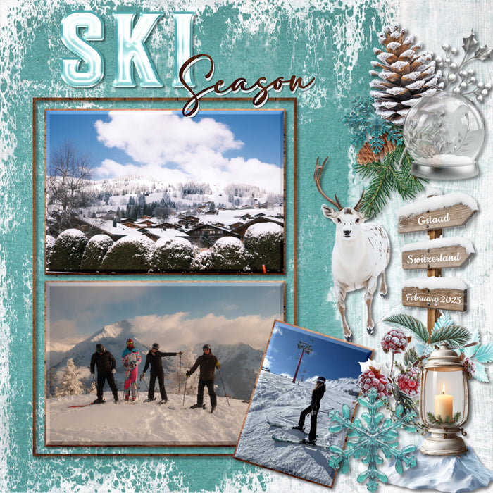 Winter Ice Alpha Digital Scrapbook Kit