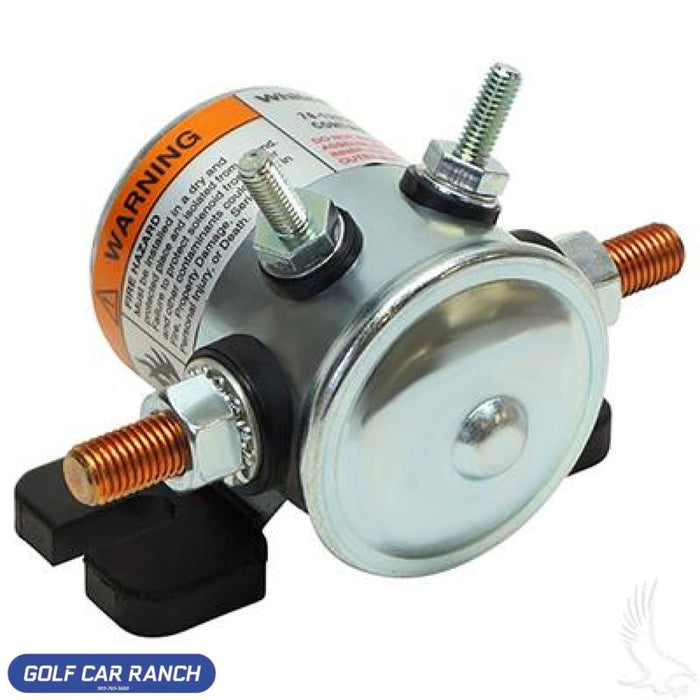 SOL-1012 Solenoid 36V 4 Terminal Copper/Short E-Z-Go Electric Resistor Cars SOLENOID