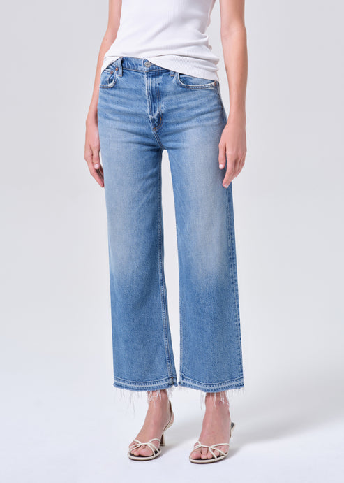 Agolde Ren High Rise Wide Leg Jean in Measure