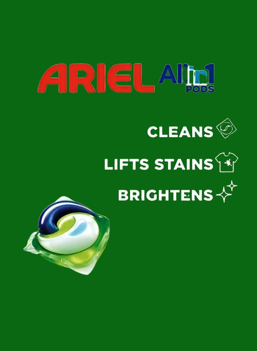 Ariel All In One Colour Pods, 70 Wash Capsules, Fast Dissolving Pods - Outstanding Stain Removal In 1 Wash - Shoppers-kart.com
