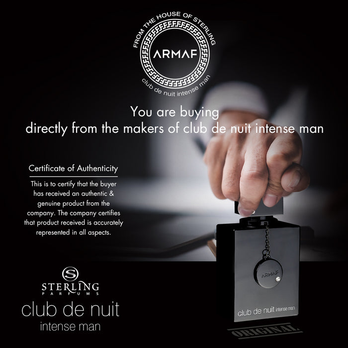 Armaf Club De Nuit Intense Man Eau De Toilette (EDT) 105ML - Fragrance for Men