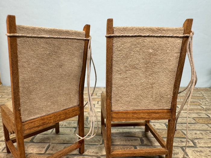 Artisan Handmade Southwestern Leather Hide Chair Set