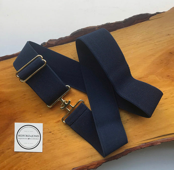 Gold Surcingle / Navy / 1.5"