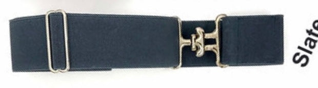 Silver Surcingle / Slate / 1.5"