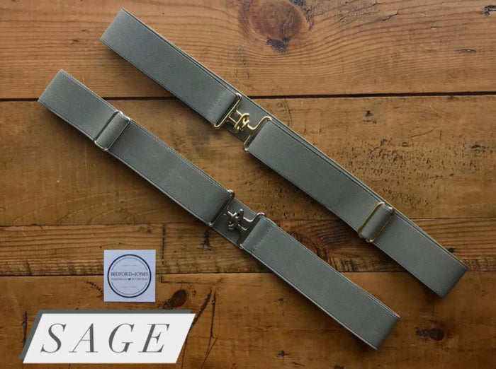 Gold D-Ring / Sage / 1.5"
