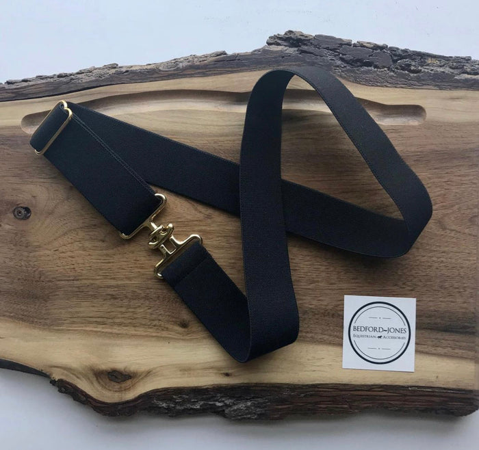 Gold Surcingle / Black / 1.5"