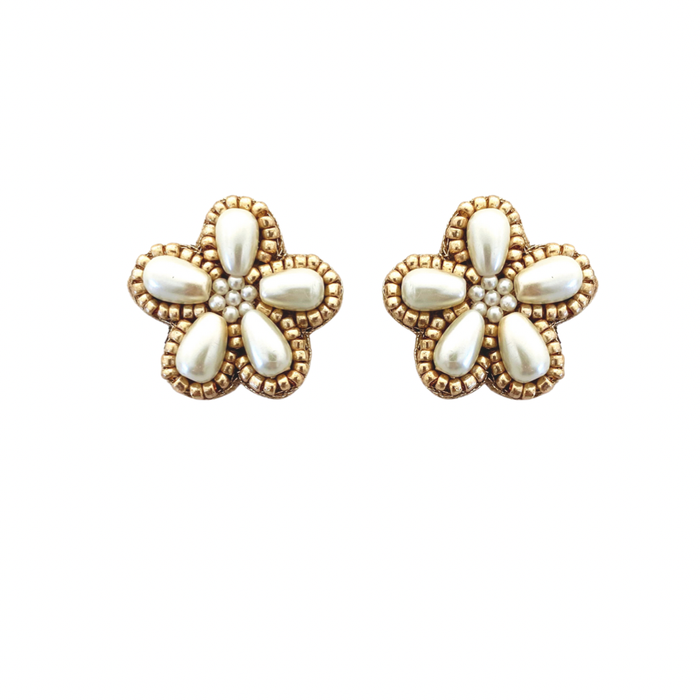 Beth Ladd Collections - Pearl Flower Studs