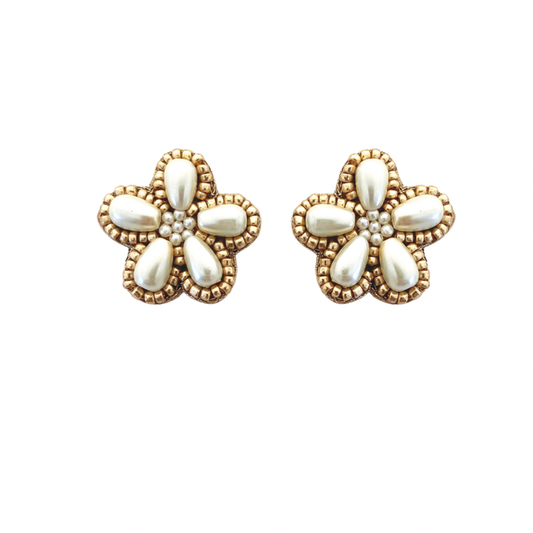 Beth Ladd Collections - Pearl Flower Studs