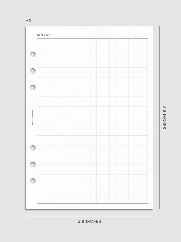 Digital mockup of insert in A5.