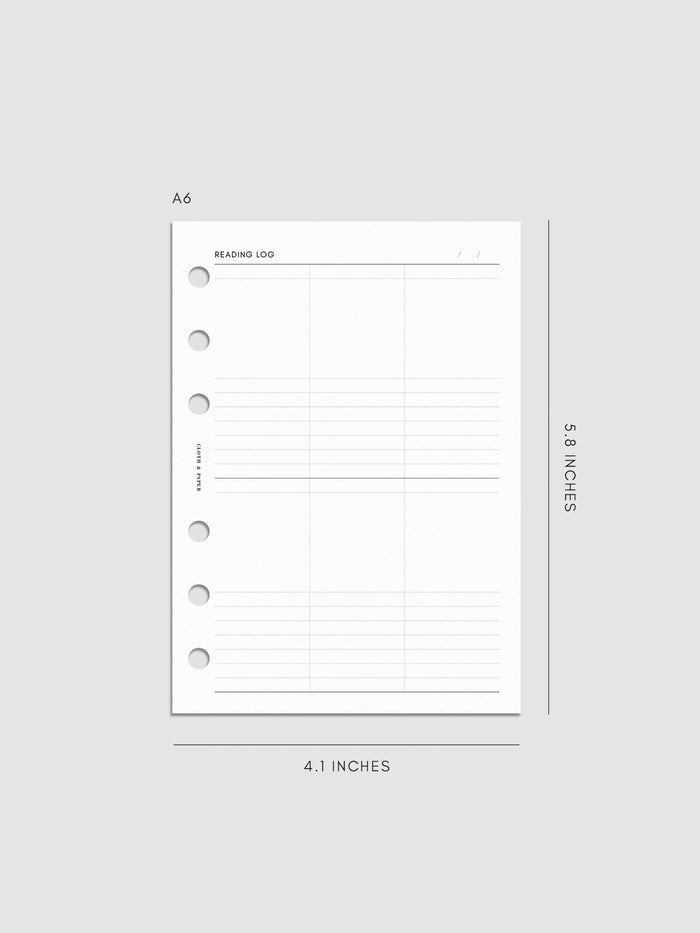 Digital mockup of insert in A6.