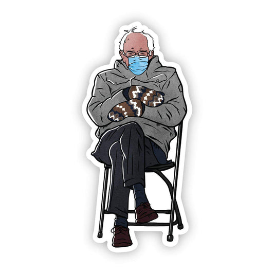 Big Moods Bernie Sanders Chair Vinyl Sticker