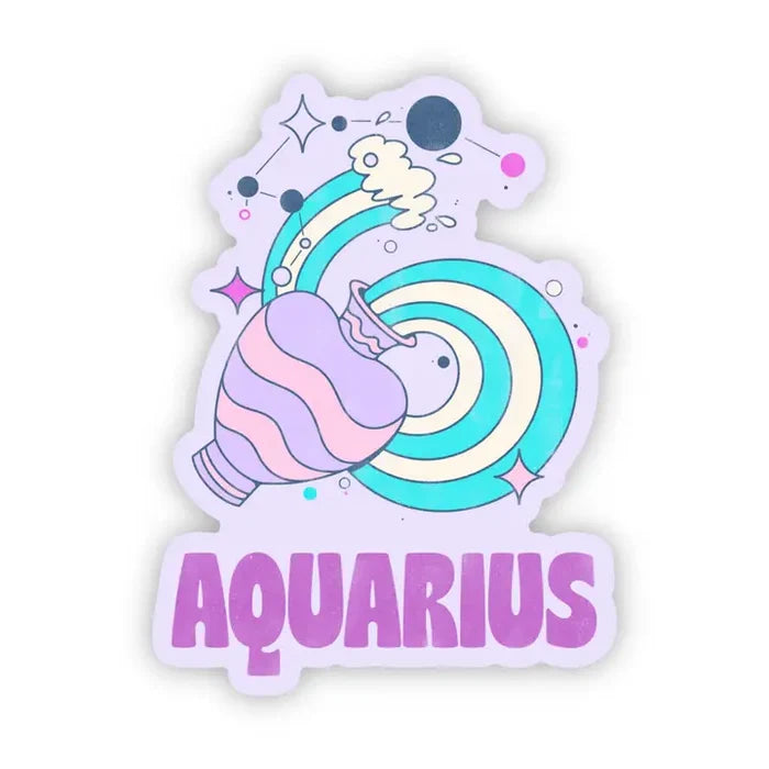 Big Moods Zodiac Vinyl Stickers - Aquarius