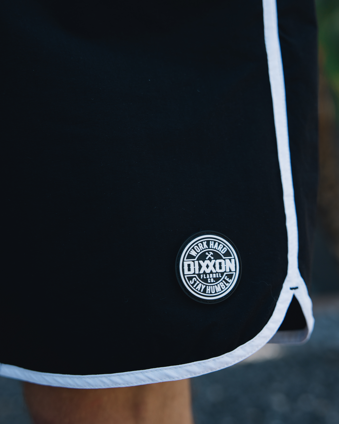 Dixxon Black/ White 7" Boardshorts