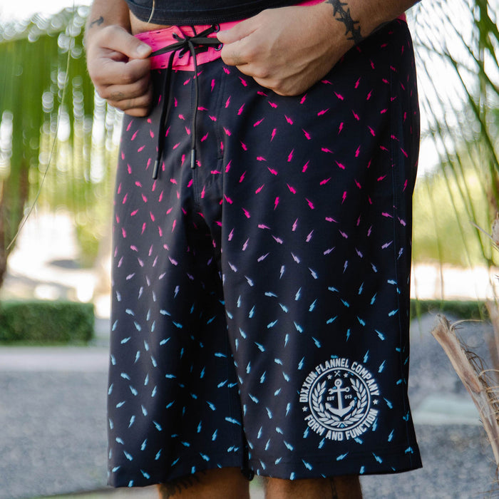 Bolt Boardshorts - Pink & Teal