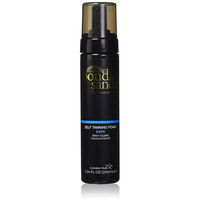 Bondi Sands Self Tanning Foam Dark in 200ml bottle, natural tanning lotion for a deep, bronzed glow.