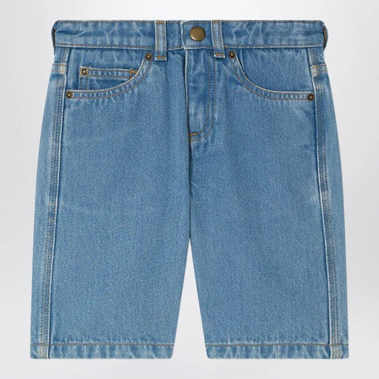 Bonpoint - Elvio blue denim bermuda shorts Brand Apparel & Accessories > Clothing > Shorts 4