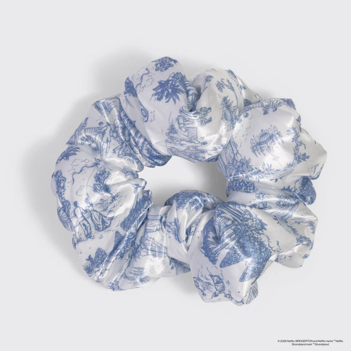 Bridgerton x Kitsch Satin Pillow Scrunchies® in Toile in Bloom