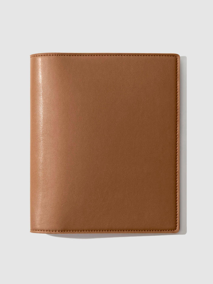 Folio displayed on a neutral background. Color shown is clay brown.