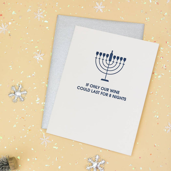 card last 8 nights letterpress