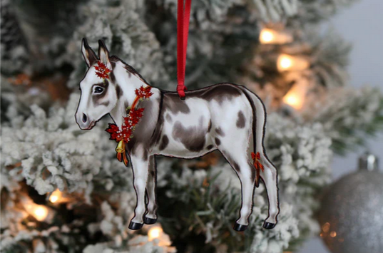 Spotted Gray & White Minature Donkey