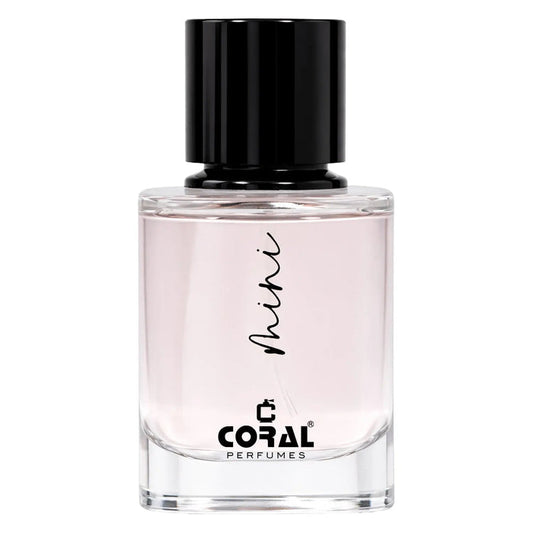 Bin Kamal Coral Mini Brown Eau De Parfum bottle for men, 50ml, with a sleek brown glass design.