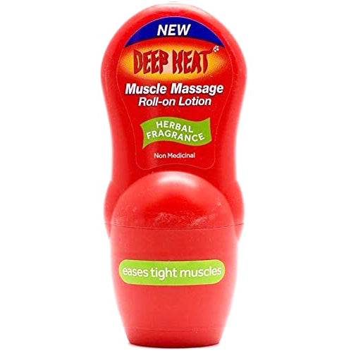 Deep Heat Muscle Massage Roll-On Lotion Herbal Fragrance (50 ml). - shopperskartuae