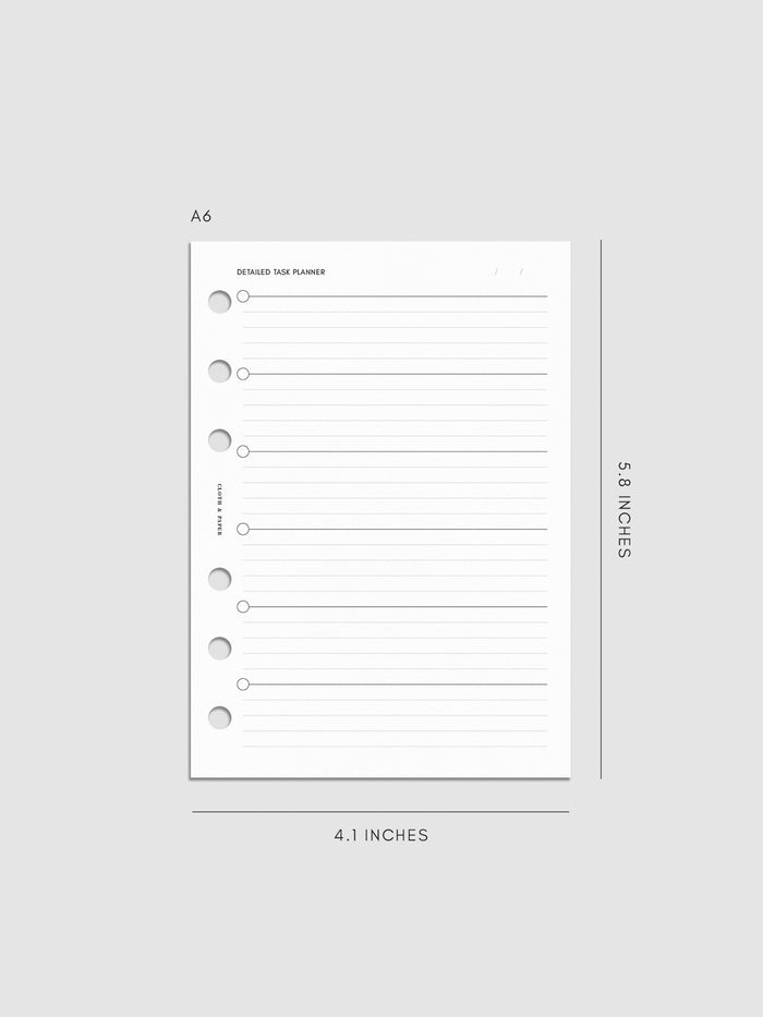 Digital mockup of insert in A6.