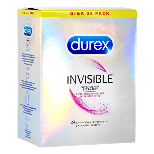 Durex Invisible Lubricated Box 24