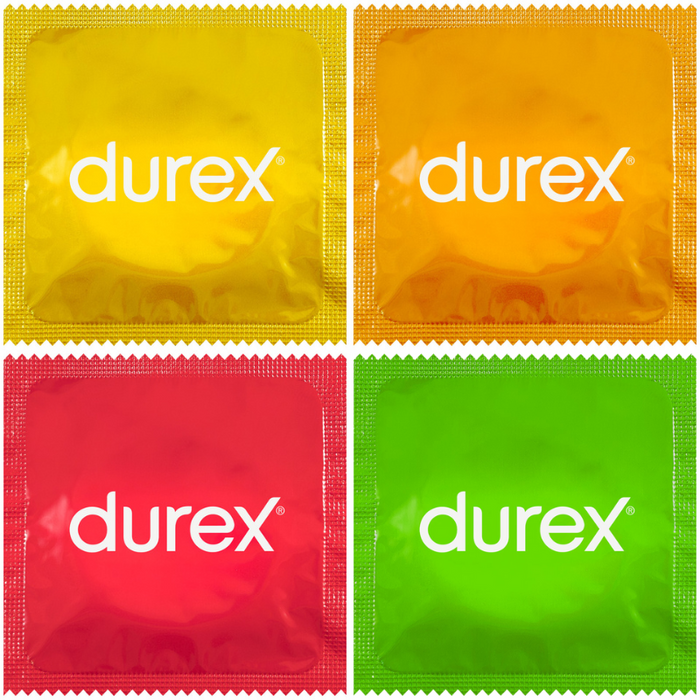 Durex Tropical Select Flavours 4 pieces Banana, apple, orange, strawberry condoms