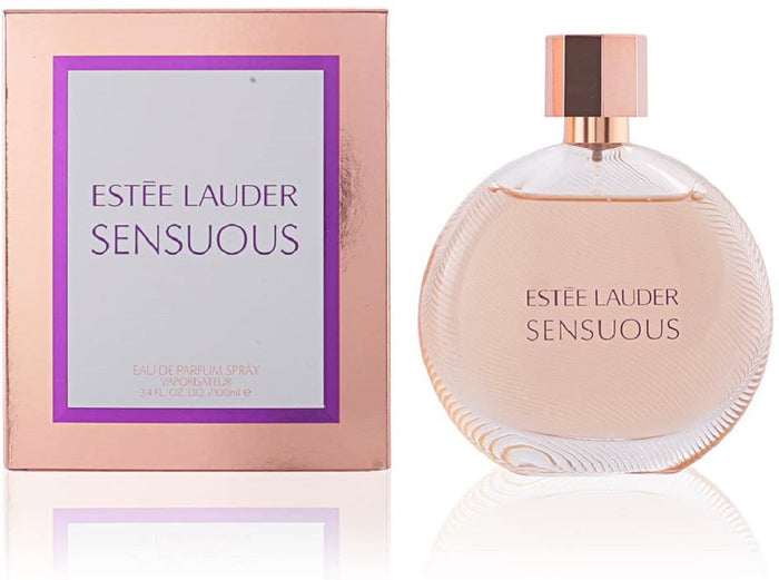Estée Lauder Sensuous Eau de Parfum spray in 50ml bottle, elegant fragrance with a sleek design and floral notes.